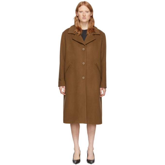 Photo: McQ Alexander McQueen Brown Wool Casual Welt Coat