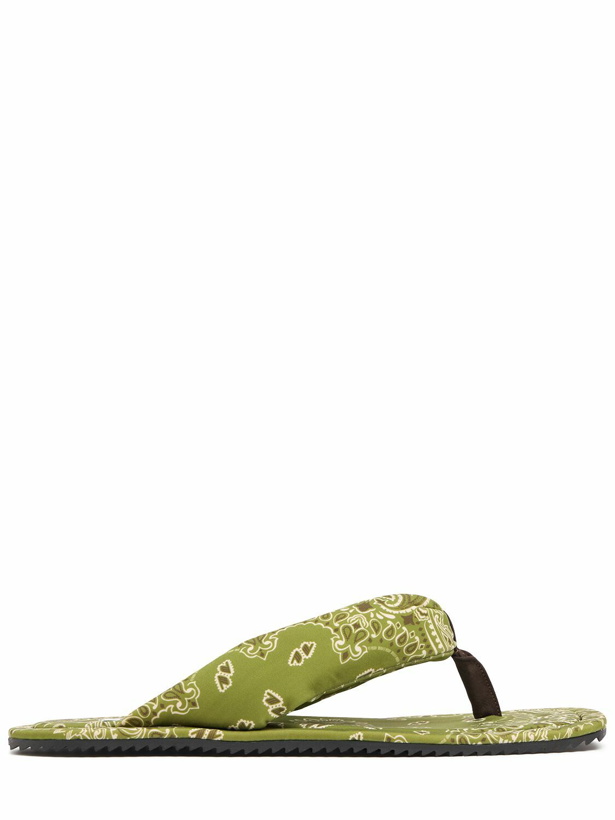 Photo: THE ATTICO Bandana Print Thong Flats