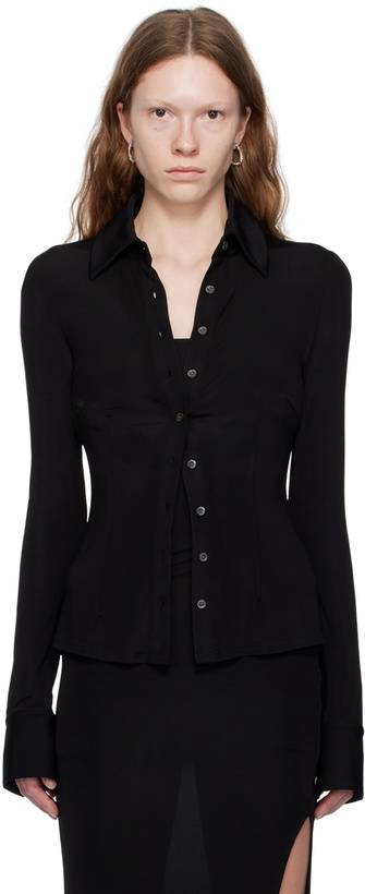 Photo: Louisa Ballou Black Button-Down Shirt