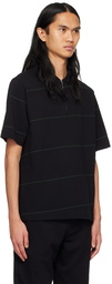 Burberry Black Striped Polo