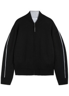 Givenchy Couture Logo-intarsia Wool-blend Cardigan Black