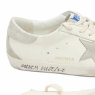 Golden Goose Men's Super Star Suede Sneaker in White/Ice/Grey