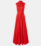 Solace London Emelia scarf-detail satin gown