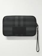 Burberry - Checked Coated-Canvas Pouch