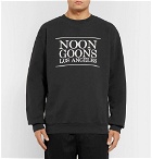 Noon Goons - Logo-Printed Fleece-Back Cotton-Jersey Sweatshirt - Men - Black