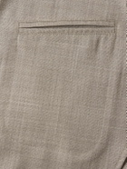 Stòffa - Unstructured Double-Breasted Wool Suit Jacket - Brown