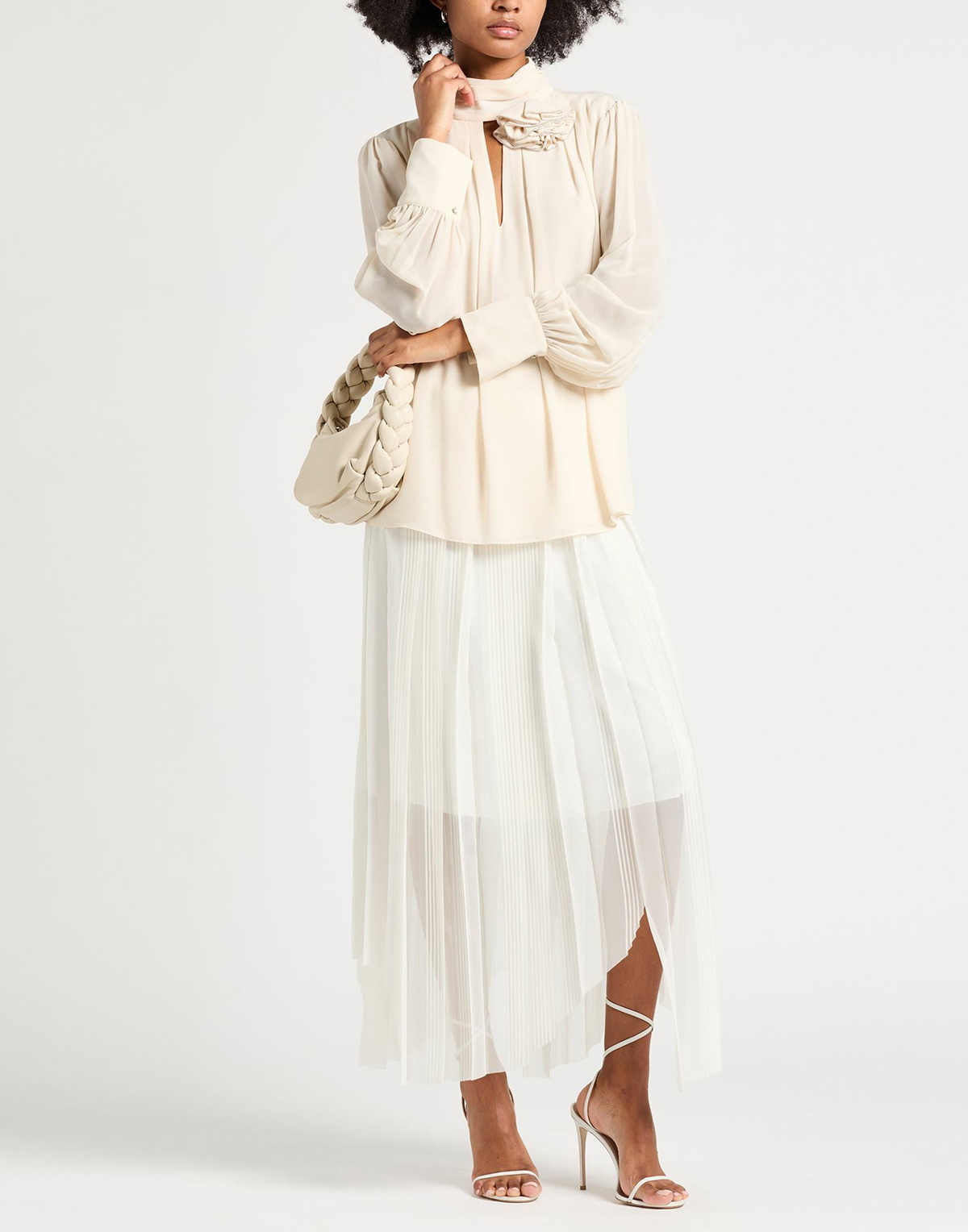 Peserico Womens Maxi skirt in Off white