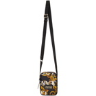 Versace Jeans Couture Black and Gold Logo Barocco Crossbody Bag