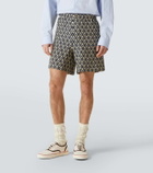 Valentino Toute La V linen Bermuda shorts