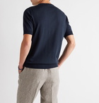 Lardini - Milo Slim-Fit Knitted Cotton T-Shirt - Blue