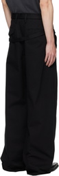 Ann Demeulemeester Black Woubrecht Double Belted Trousers