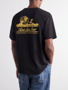 Aimé Leon Dore - Unisphere Logo-Print Cotton-Jersey T-Shirt - Black