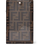 Fendi - Logo-Debossed Leather iPhone X Lanyard Case - Men - Brown