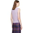 GANNI Purple Forest Teddy Sweater Vest