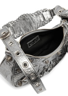 Balenciaga Le Cagole XS Metallic Shoulder Bag, Leather Bag, Silver - One Size