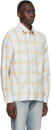 John Elliott Blue Sly Straight Hem Shirt