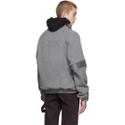 Gosha Rubchinskiy Grey Wool Zip-Up Sweater