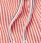 Thom Browne - Short-Length Striped Seersucker Swim Shorts - Men - Red