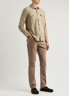 Paige Everett Checked Cotton-blend Shirt Cream