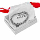 Alexander McQueen Men's Skull Ball Bracelet in Silver