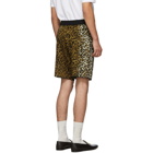Versace Black Leopard Shorts