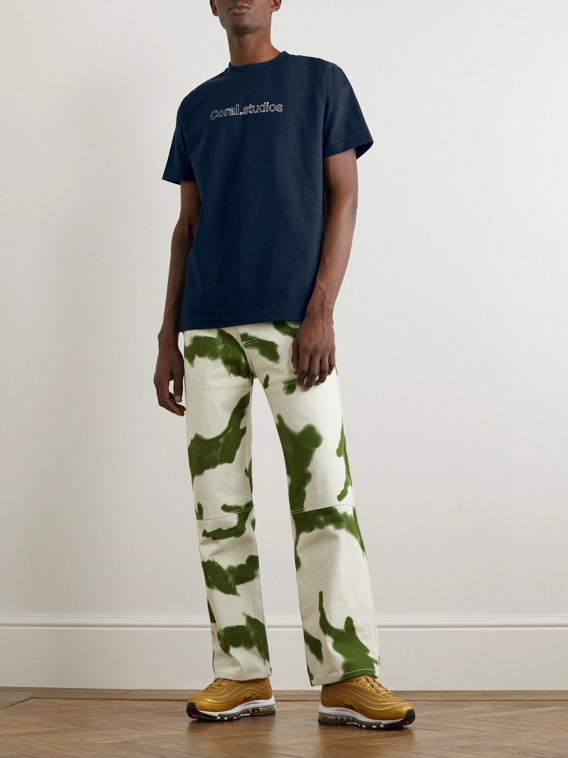 Coral Studios LogoPrint CottonJersey TShirt Blue