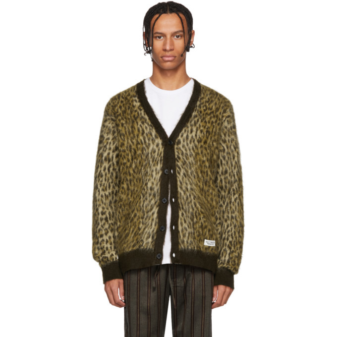 Photo: Wacko Maria Brown Leopard Jacquard Cardigan