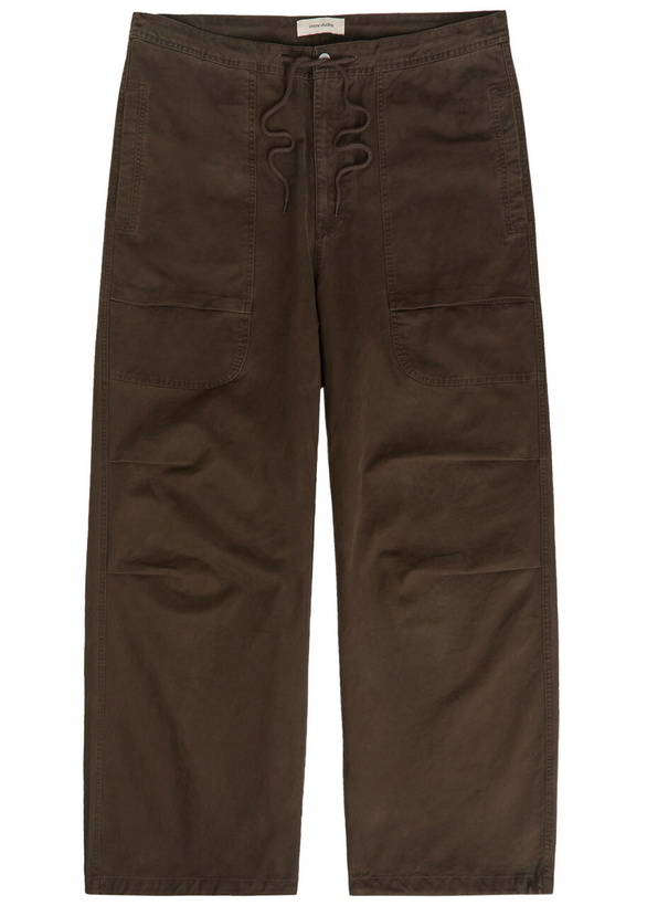Photo: Entire Studios Barren Wide-leg Denim Cargo Trousers Brown