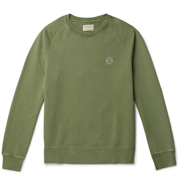 Photo: Nudie Jeans - Melvin Logo-Appliquéd Loopback Cotton-Jersey Sweatshirt - Green