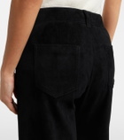Stouls Lilou cropped suede wide-leg pants