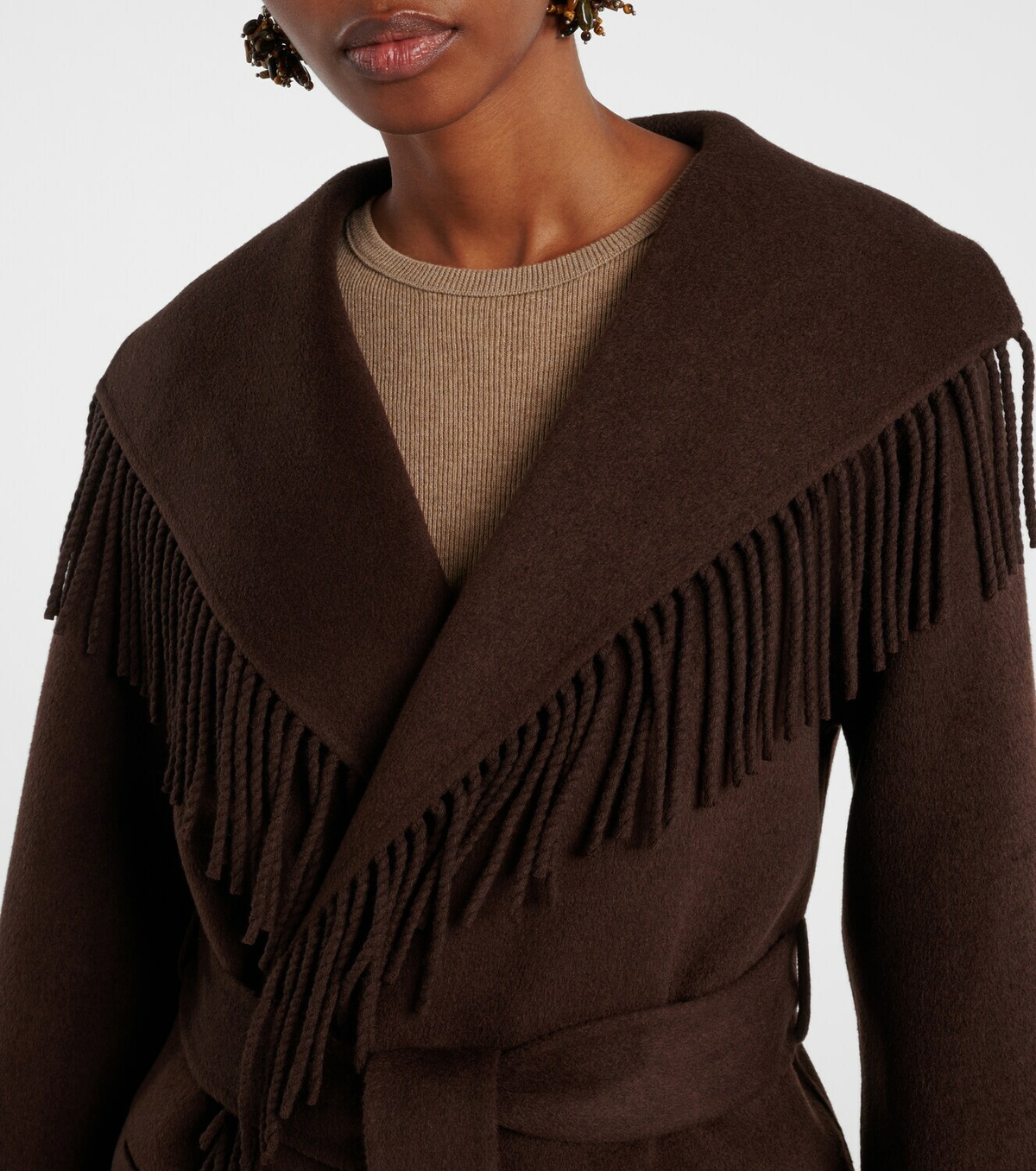 Simkhai Rowen fringed wool-blend jacket