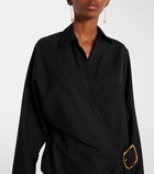 Loewe Wrap wool midi dress