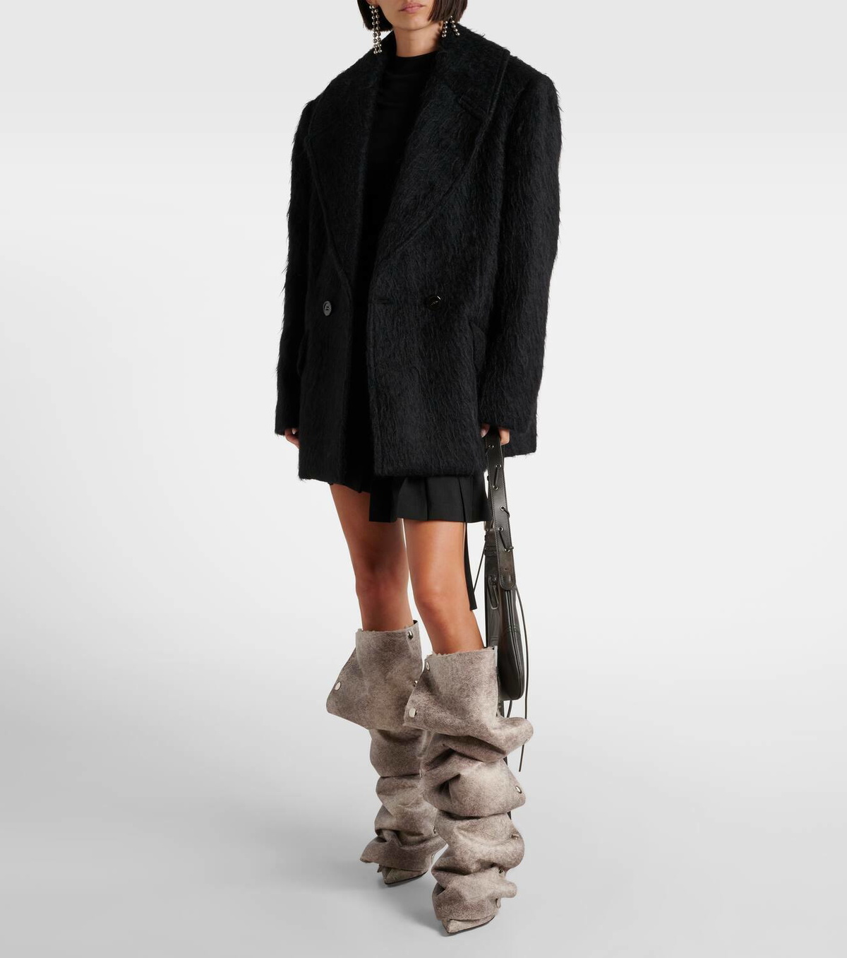 Y/Project Snap faux leather knee-high boots