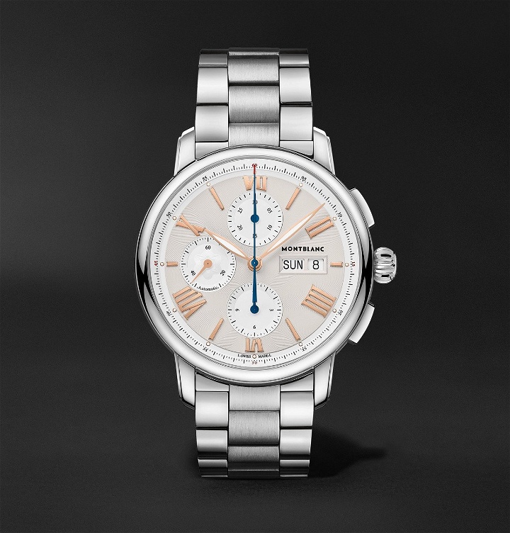 Photo: Montblanc - Star Legacy Automatic Chronograph 43mm Stainless Steel Watch, Ref. No. 126102 - Silver
