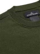 Stone Island Shadow Project - Logo-Appliquéd Cotton and Silk-Blend Sweatshirt - Green