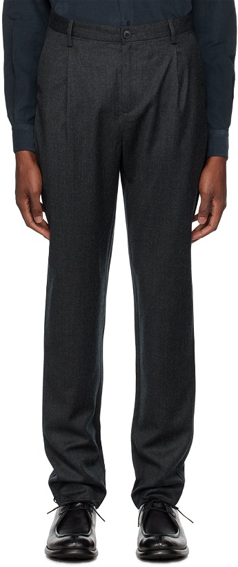 Photo: Sunspel Gray Pleated Trousers