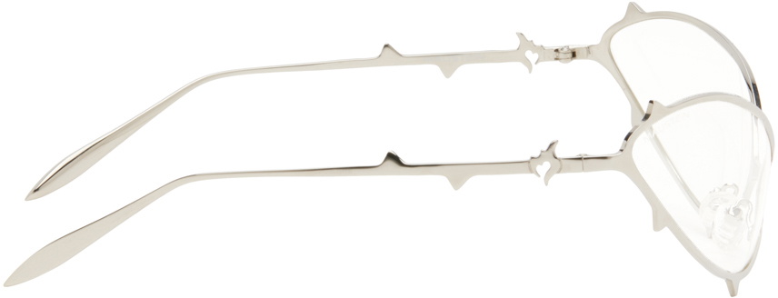 MAUSTEIN Silver Metal Spike Sunglasses