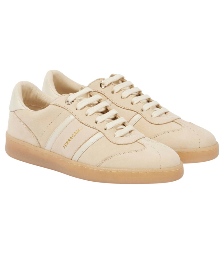 Photo: Ferragamo Achille 1 leather sneakers