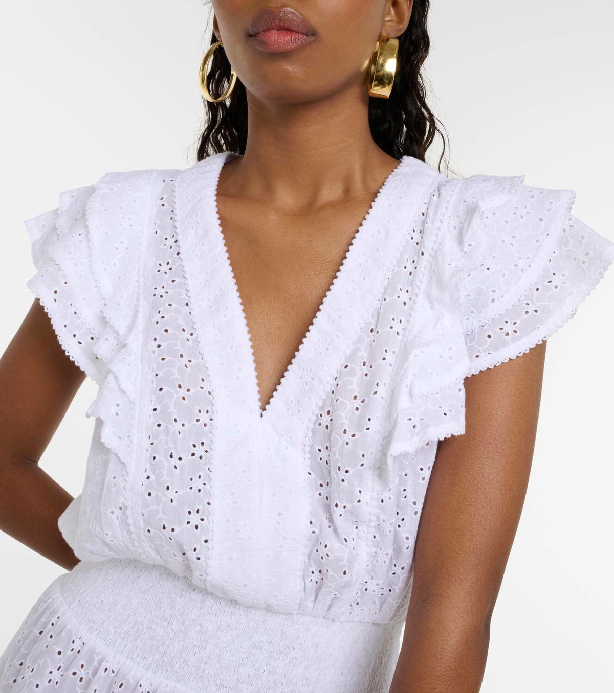 Poupette St Barth Camila broderie anglaise minidress