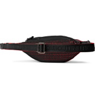 Christian Louboutin - Studded Leather-Trimmed Nylon and Mesh Belt Bag - Black