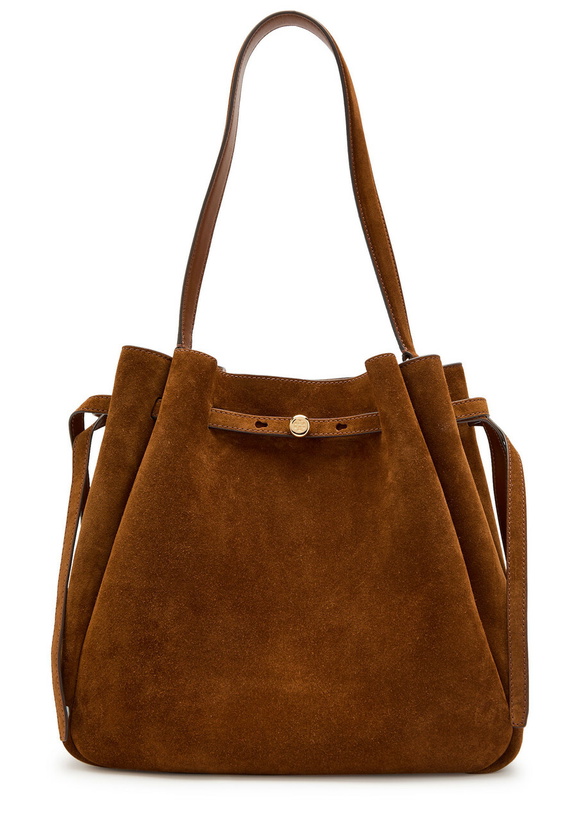 Photo: Tory Burch Romy Large Suede Bucket bag - Caramel - One Size