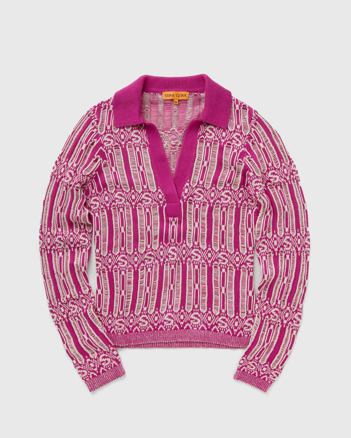 Stine Goya Kiza, 2031 Graphic Knit Pink Pullovers