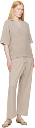 Lauren Manoogian Taupe Capri Lounge Pants