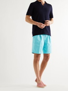 ALTEA - Slub Linen-Blend Shorts - Blue