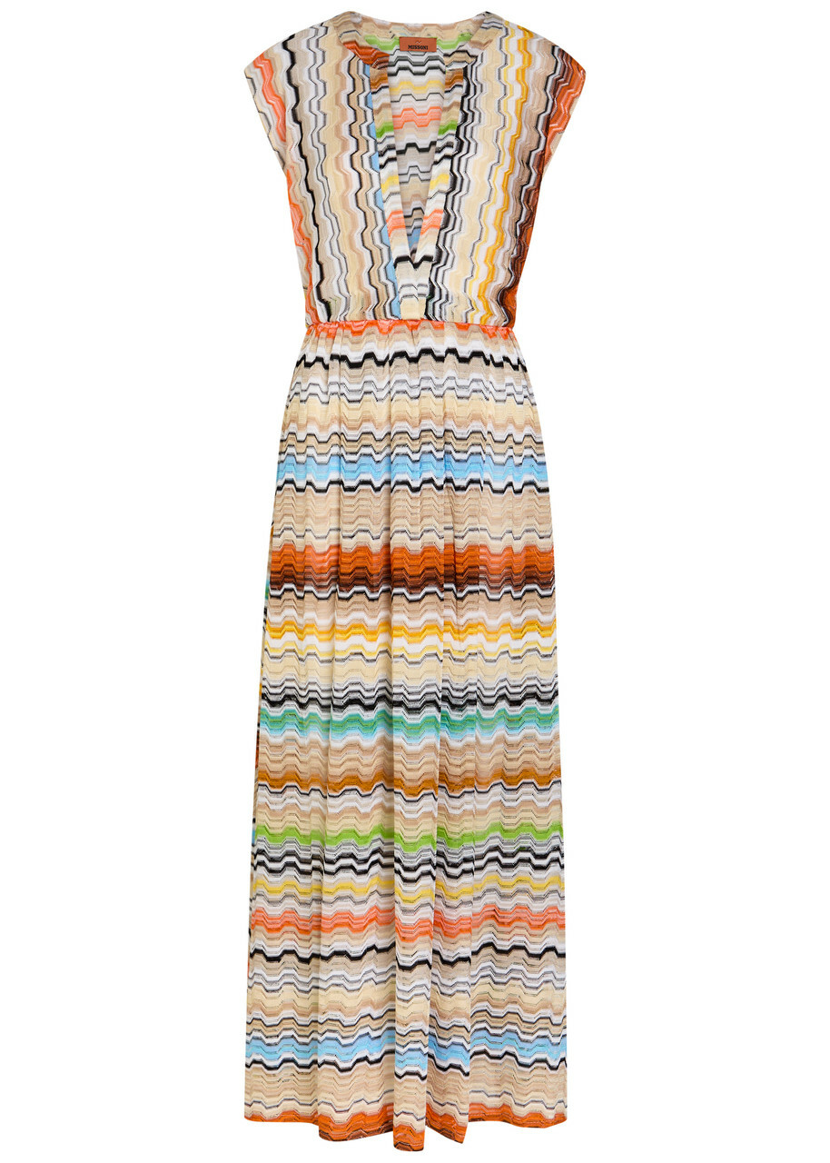 Missoni Zigzag Fine-knit Maxi Cover-up Dress Multicoloured
