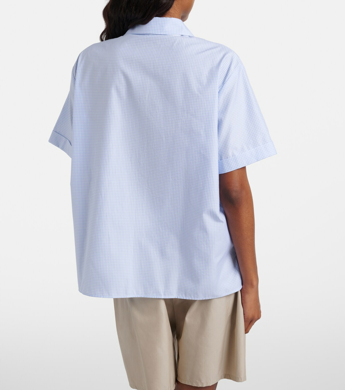 Miu Miu Gingham cotton poplin shirt