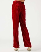 Steve Madden Mercer Crushed Velvet Pants in Red