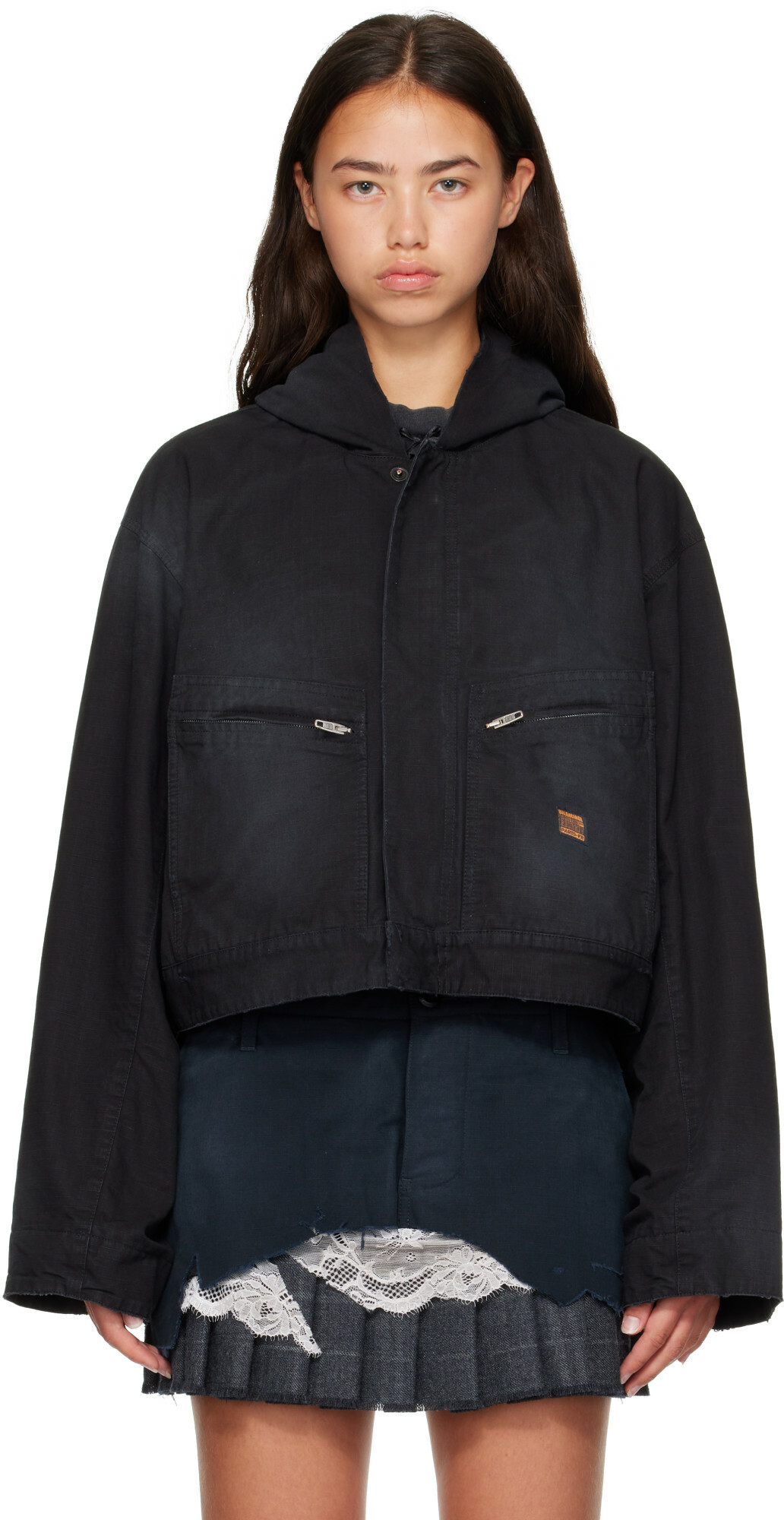 Balenciaga Black Cropped Jacket