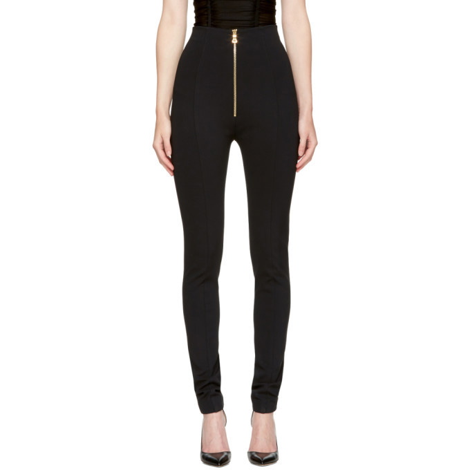 Photo: Balmain Black High-Rise Skinny Trousers