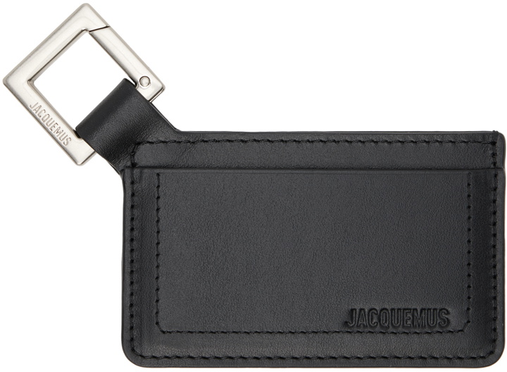 Photo: JACQUEMUS Black & Navy Les Classiques 'Le porte-cartes Cuerda' Card Holder